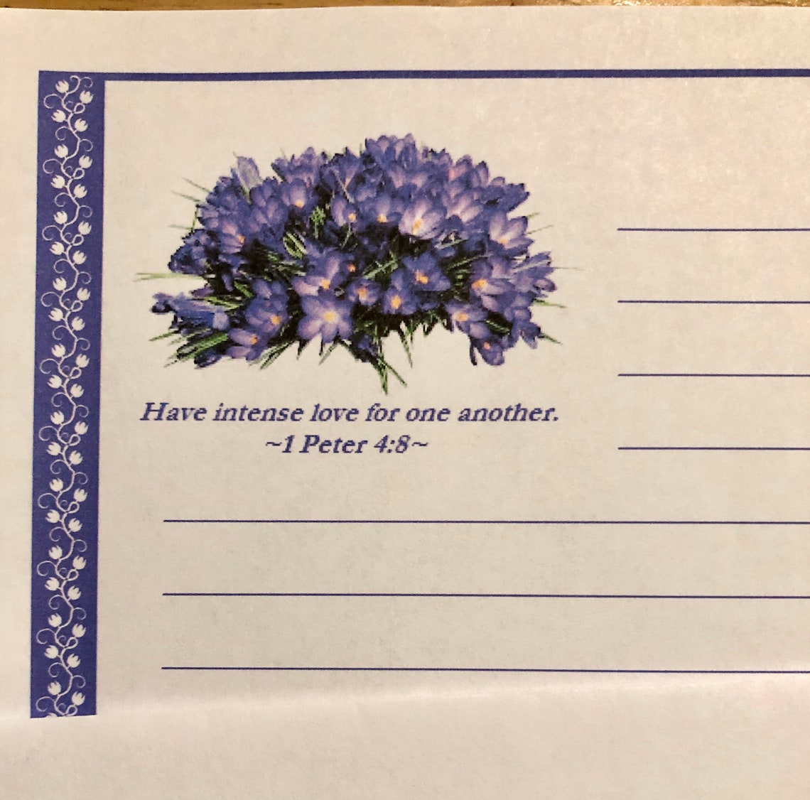 Scripture Stationary 12 Sheets Lined Stationery Set With 6 | Etsy