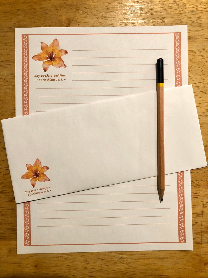 Scripture Stationary 12 Sheets Lined Stationery Choose 6 | Etsy