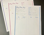 Stationary Pen Pal Tracker Sheets - 12 Sheets Front and Back