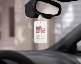 USA Flag Car Air Freshener: Patriotic Scented Tag