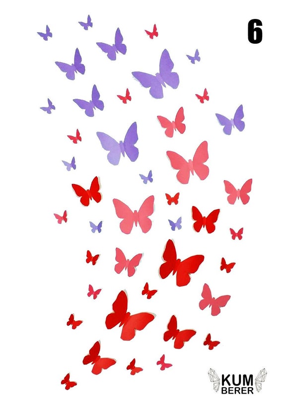 42 Paper Butterflies Shade Butterflies Paper Model Craft Etsy