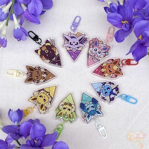 Eeveelution Summer Crepe Keychain Charms