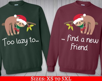 Ugly Christmas Sweater Couple Best 