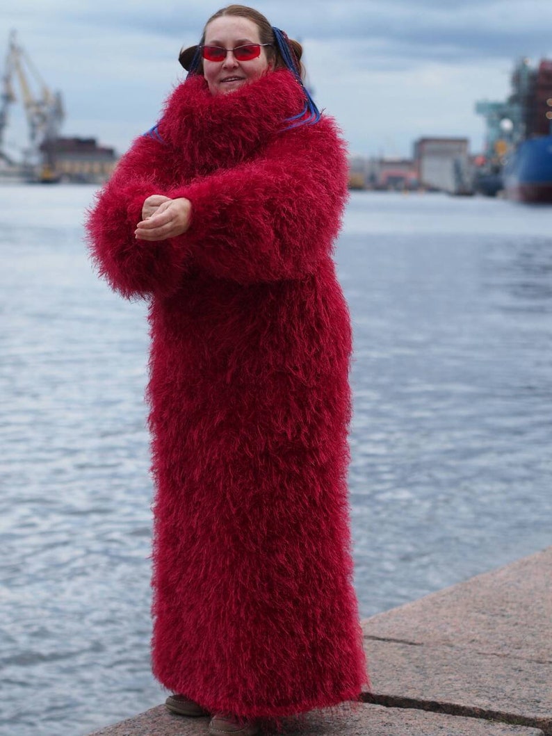 fluffy maxi dress