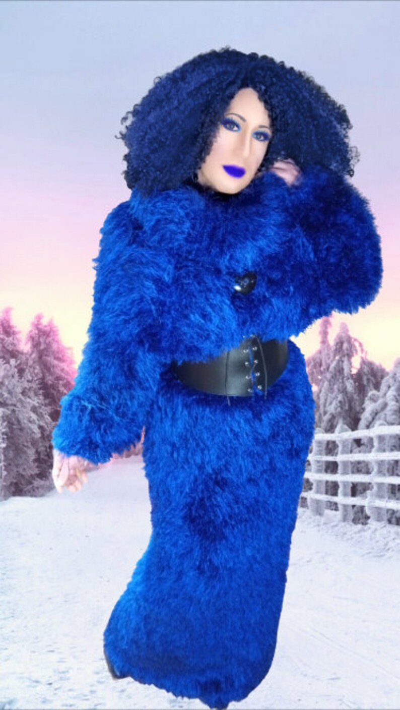 fluffy maxi dress