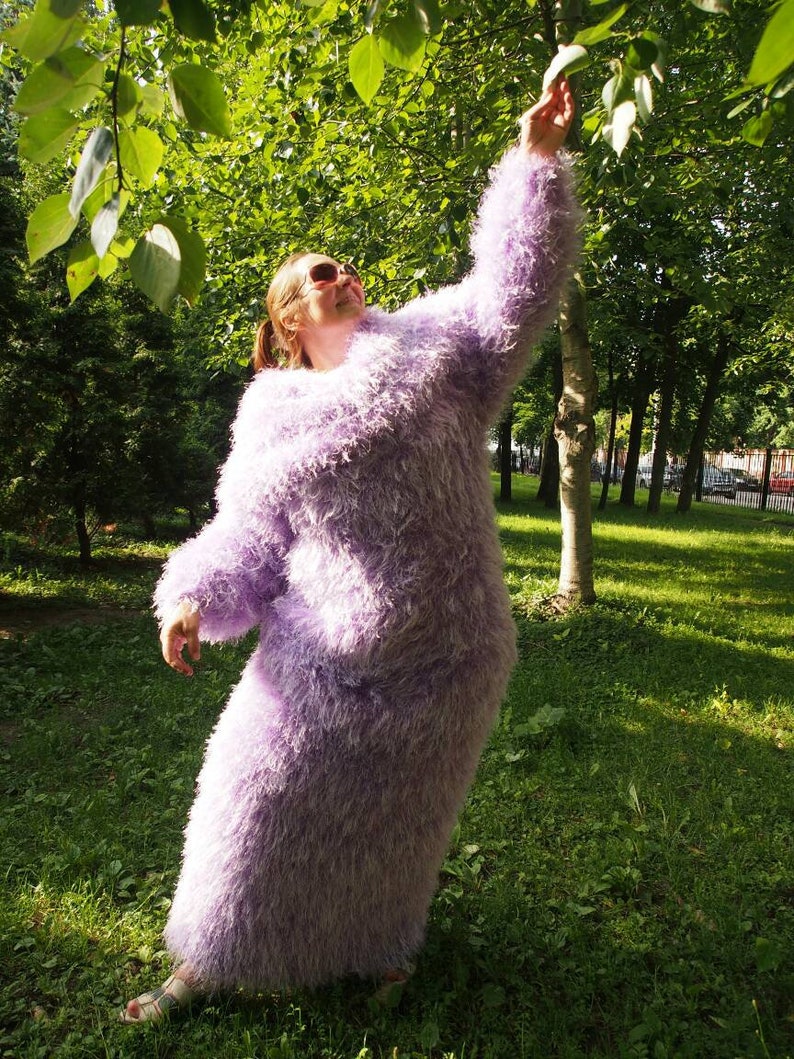 fluffy maxi dress
