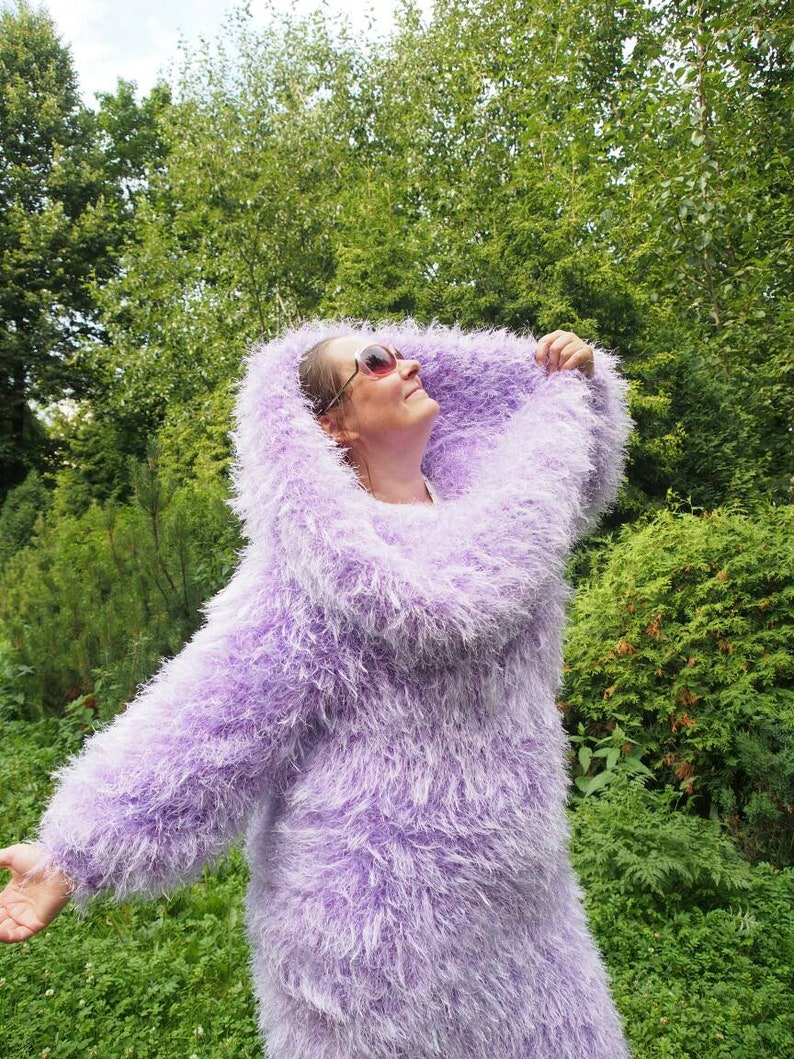 fluffy maxi dress