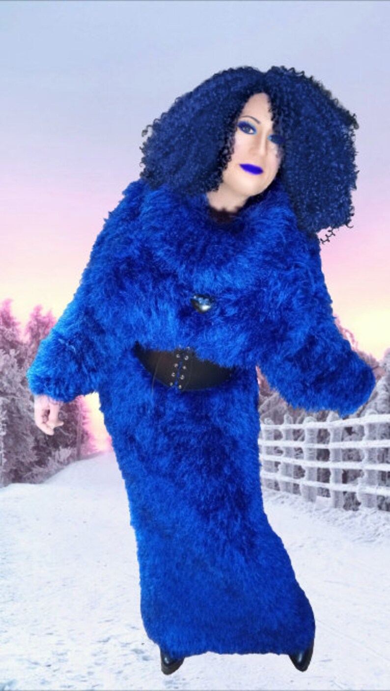 fluffy maxi dress