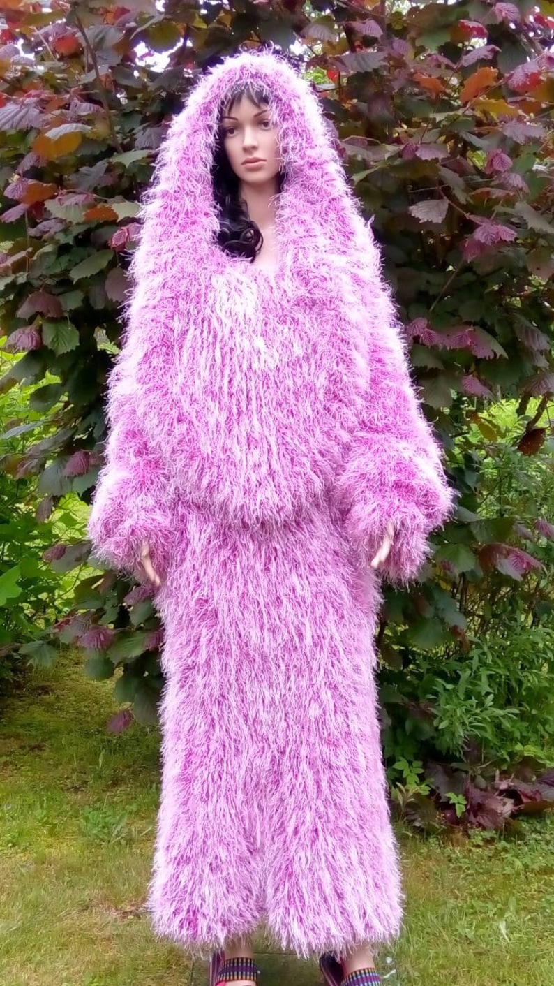 fluffy maxi dress