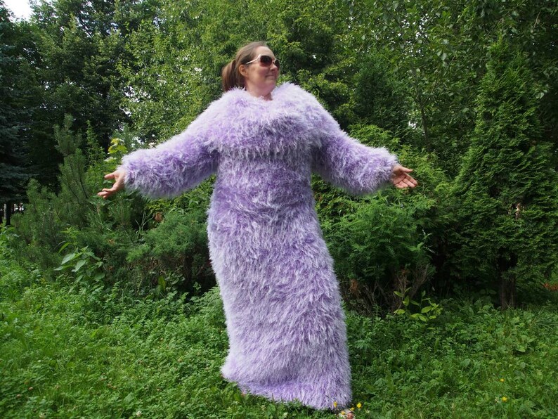 fluffy maxi dress
