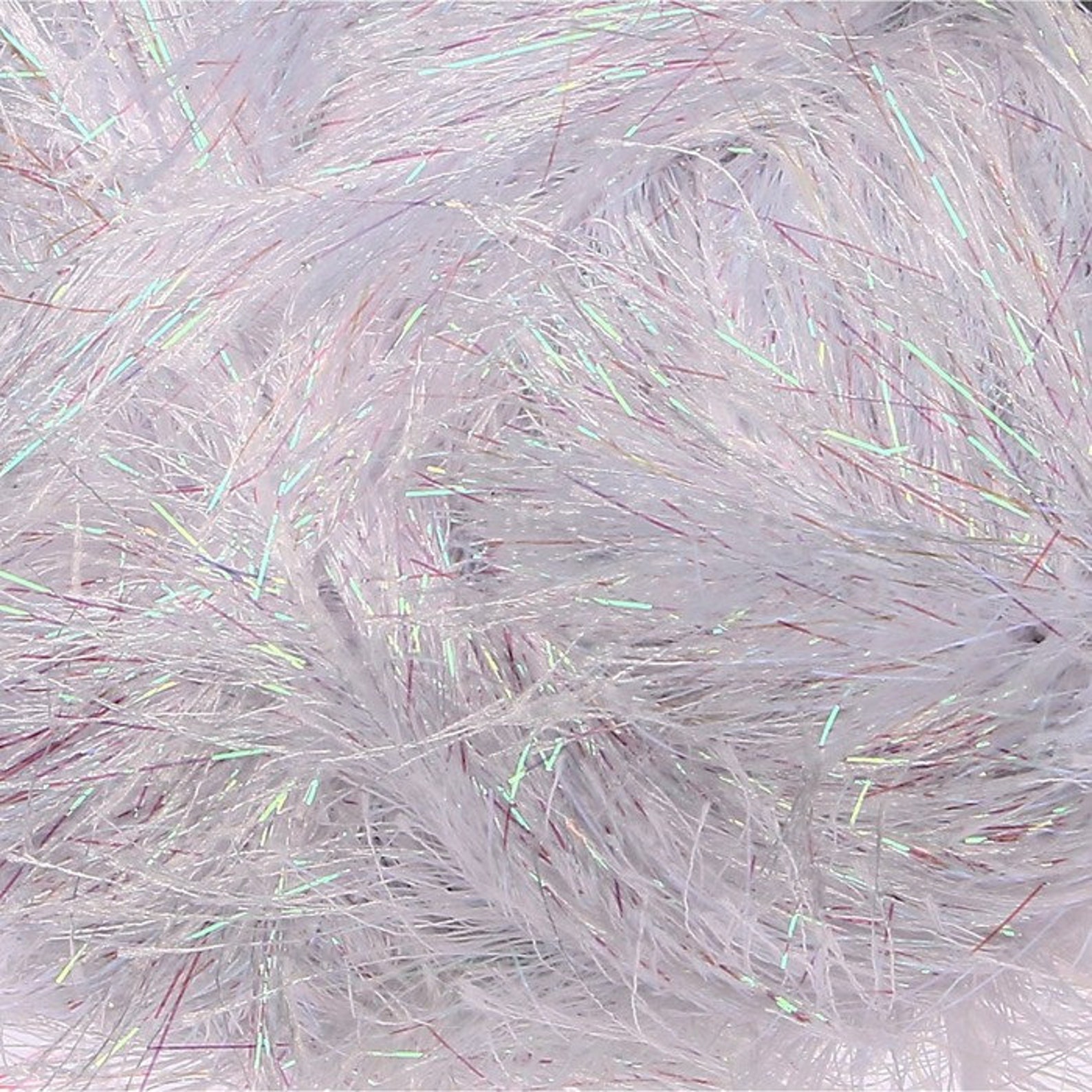 Weiße flauschige lange ärmellose Jacke Decofour Mohair Lurex | Etsy