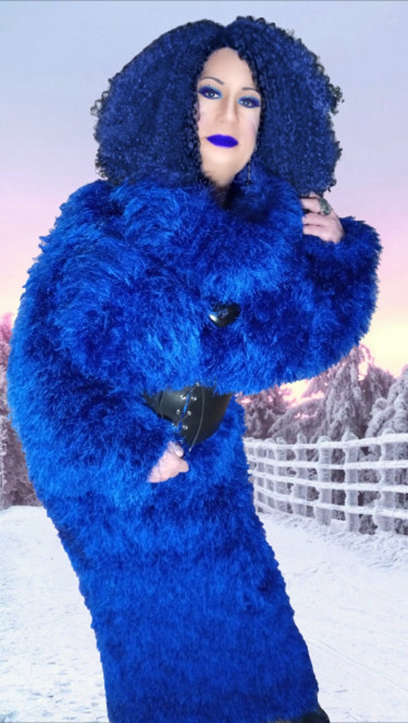 fluffy maxi dress