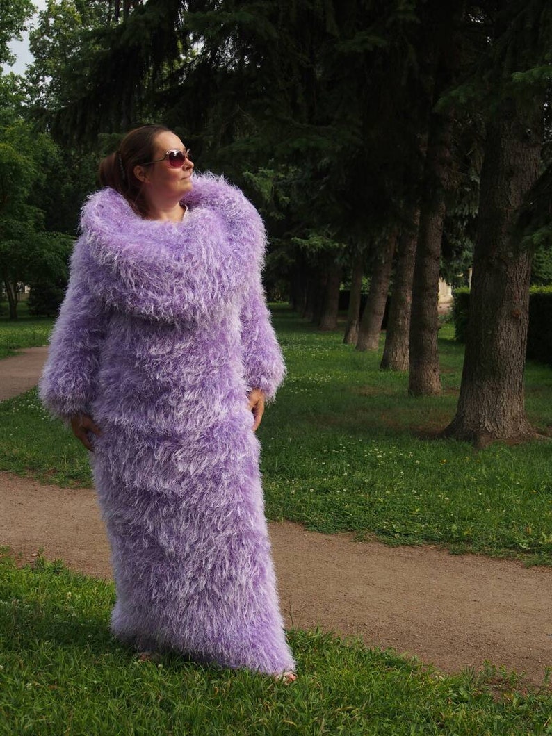 fluffy maxi dress