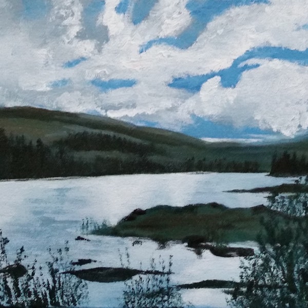 Original acrylic painting on canvas 'Norway II' 24 x 30 cm