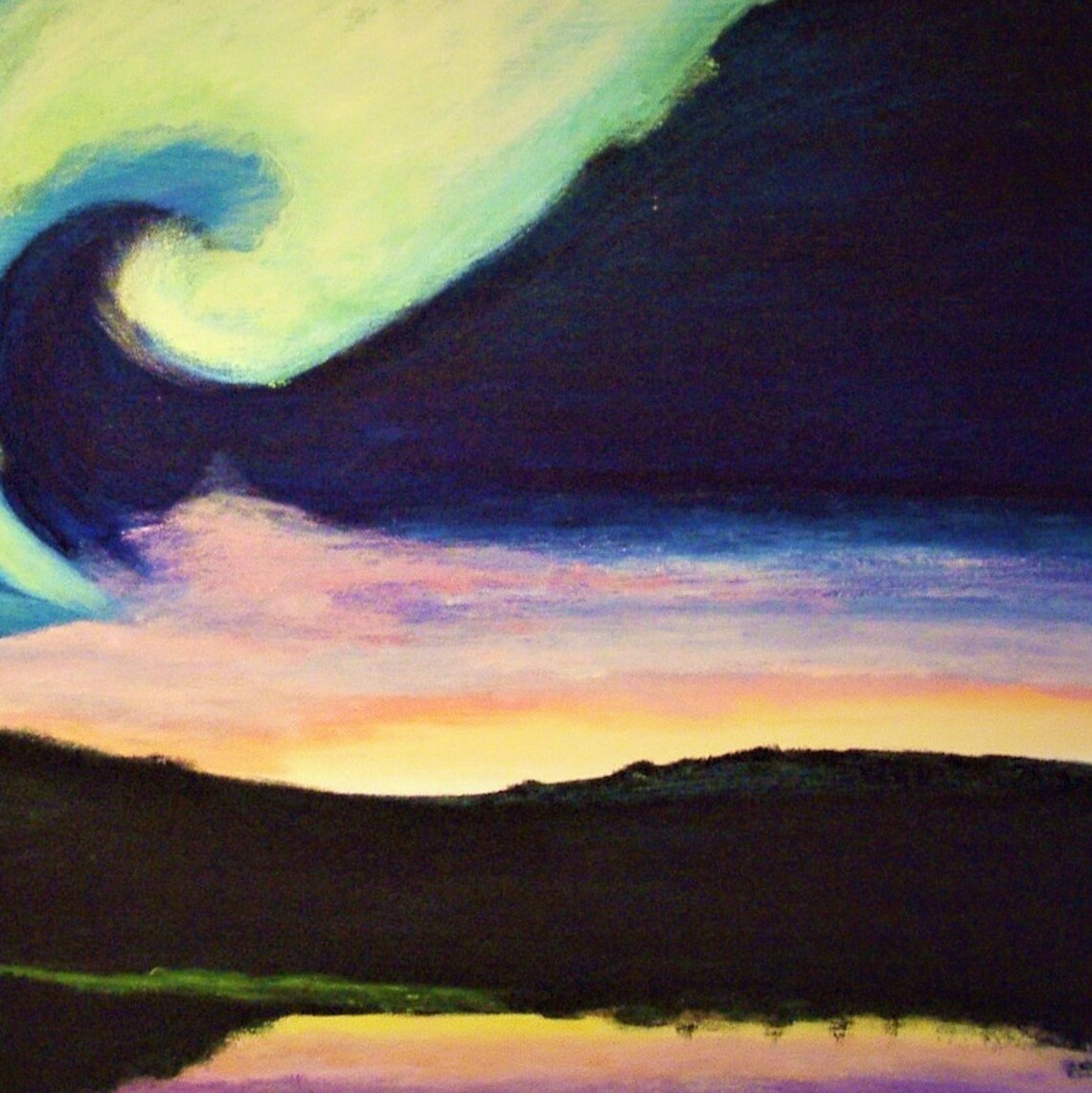 Original Painting northern Lights in Acrylic on Canvas 60 X 80 Cm - Etsy