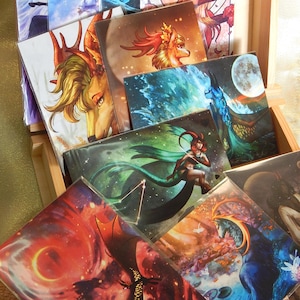 Cartolina A6 Disegni del mio autore Fantasy Parte 2 - Cartoline vergini, cartoline per regali di fidanzate amanti del fantasy Animali fantastici