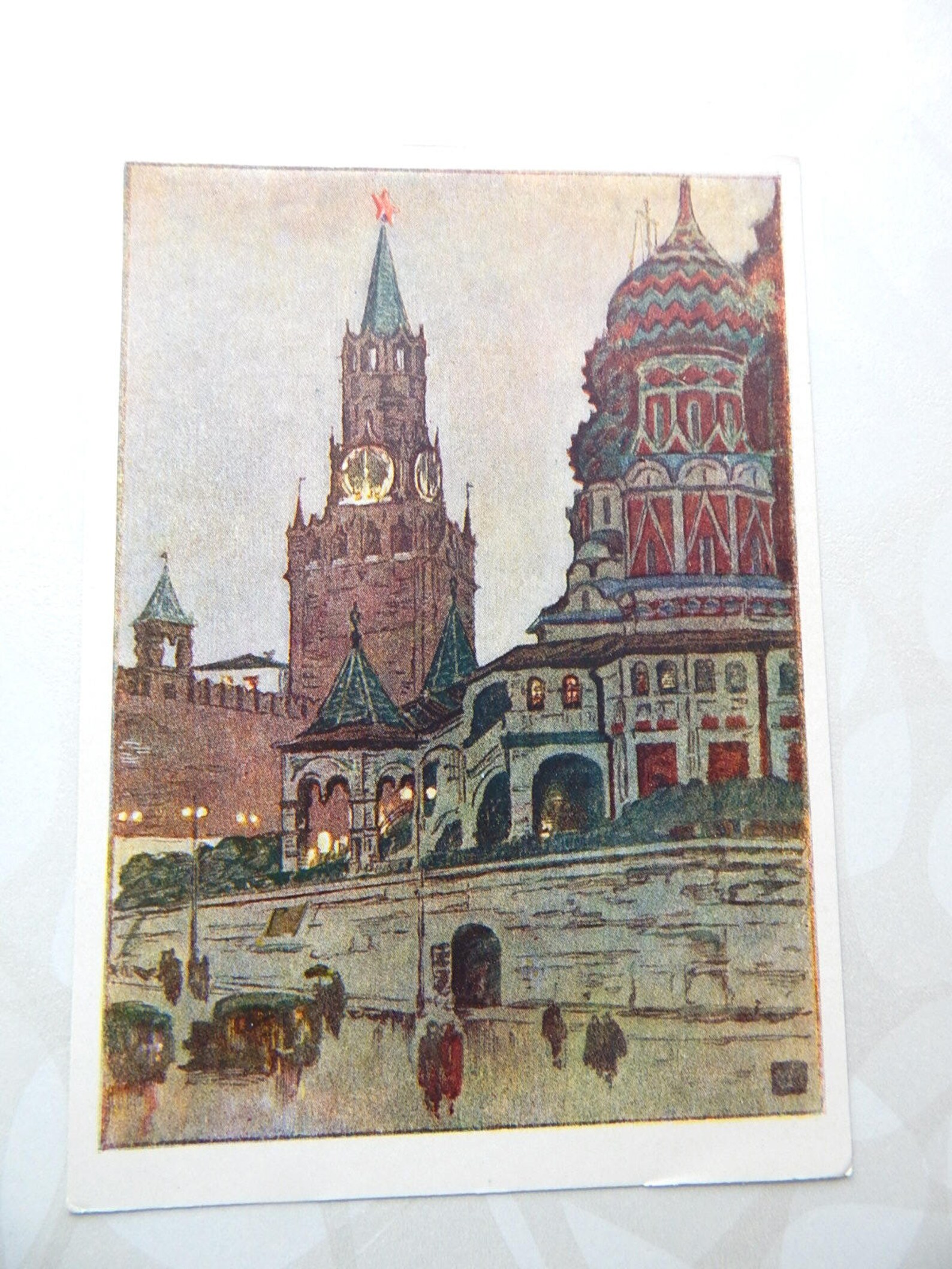 Set of 3 postcards Moscow vntage postcards by Etsy