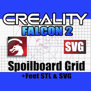 File Creality Falcon 2 griglia /piedi/Lightburn/SVG/STL (download digitale)