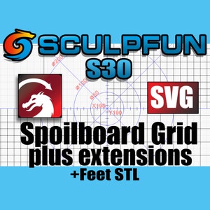 Sculpfun S30 Grid + Extension Grids /Feet/Lightburn/SVG/STL Files (Digital Download)