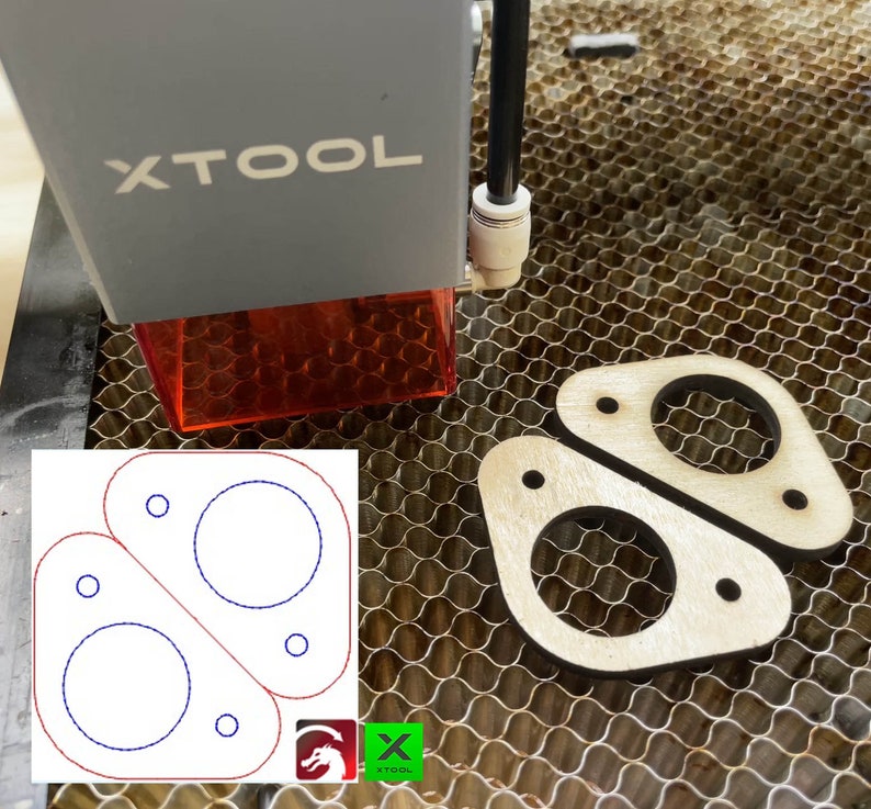xTool D1 Pro EXTENSION Grid/Feet/Lightburn/xTool Creative Space Files (Digital Download) image 5
