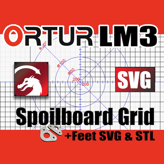 Ortur Laser Master 3 Grid/feet/lightburn/svg/stl Files digital