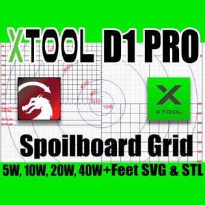 xTool D1 Pro Grid/Feet/Lightburn/xTool Creative Space Files (Digital Download)