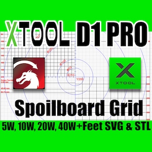 xTool D1 Pro Grid/Feet/Lightburn/xTool Creative Space Files (Digital Download)