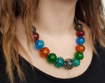 Murano Glass Bead Necklace,