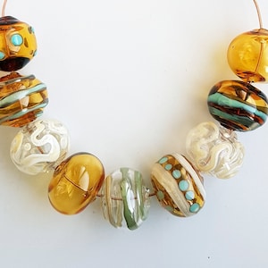 Big hollow glass beads, mix blown lampwork beads, murano glass beads
