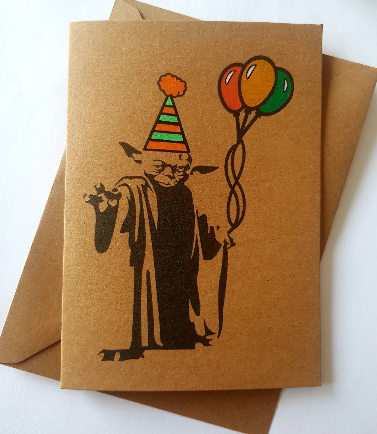 Handmade Yoda Birthday Card Unique Star Wars Card Birthday - Etsy Finland