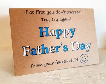 Handmade Funny Father's Day Card - Happy Father's Day - Silly Card For Dad - Funny - Unique