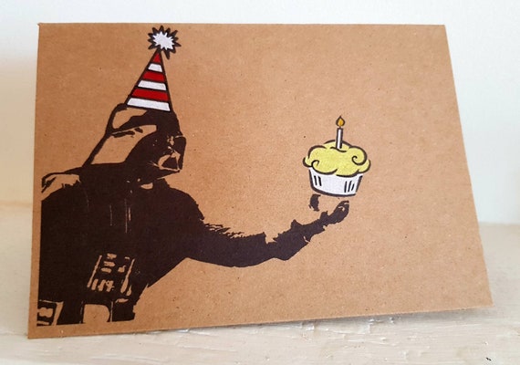 Handmade Darth Vader Birthday Card 