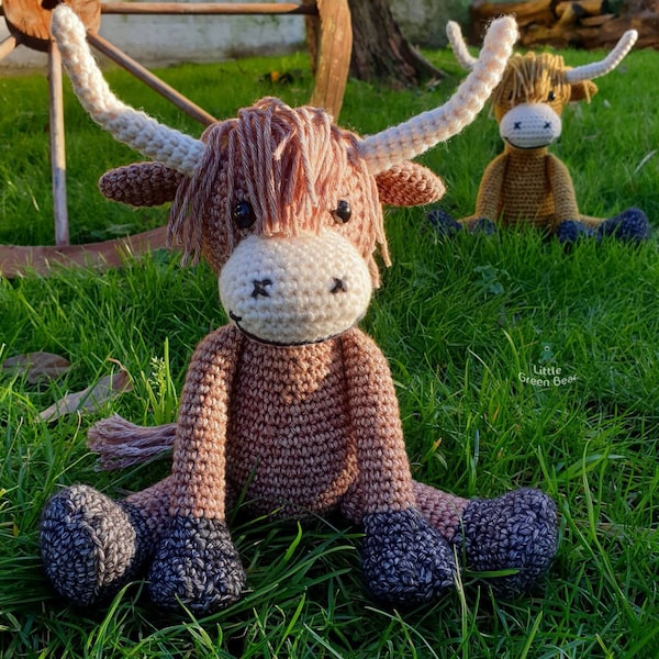 Ox Crochet Pattern - Ogden the Ox Pattern - PDF in US and UK Terms - Cow Toy Crochet Pattern