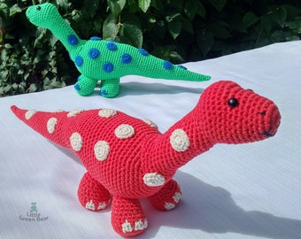 Diplodocus Crochet Pattern - Don the Diplodocus Pattern - PDF in US and UK Terms - Dinosaur Toy Crochet Pattern