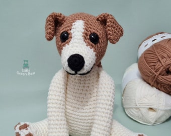 Jack Russell Crochet Pattern - Jeremy the Jack Russell Pattern - PDF in US and UK Terms - Dog Toy Crochet Pattern