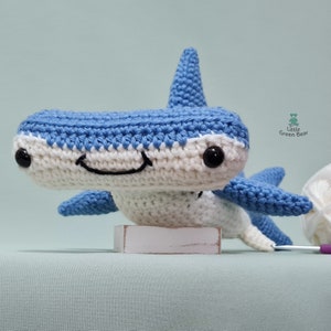 Hammerhead Shark Crochet Pattern - Hank the Hammerhead Shark Pattern - PDF in US and UK Terms - Sea Creatures Toy Crochet Pattern