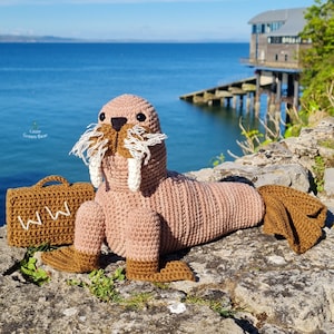 Walrus Crochet Pattern - Wally the Walrus Pattern - PDF in US and UK Terms - Walrus Toy Crochet Pattern