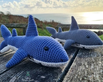 Shark Crochet Pattern - Shane the Shark Pattern - PDF in US and UK Terms - Shark Toy Crochet Pattern