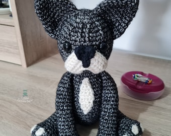 Franklin the French Bulldog Crochet Pattern, Amigurumi (PDF in US & UK Terms)
