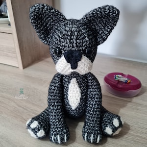 French Bulldog Crochet Pattern - Franklin the French Bulldog Pattern - PDF in US and UK Terms - Dog Toy Crochet Pattern