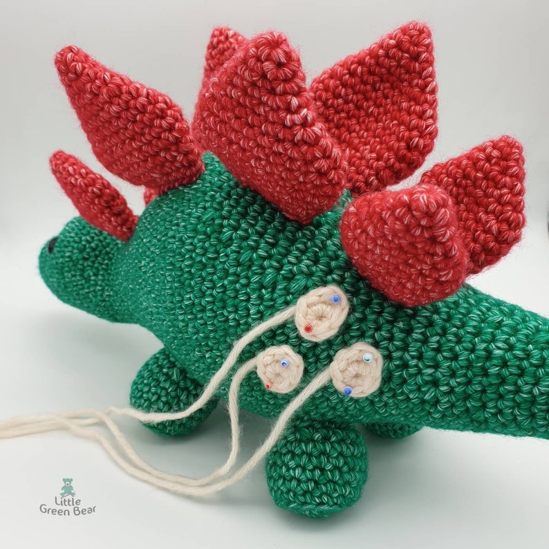 Stegosaurus Crochet Pattern Stan the Stegosaurus Pattern PDF in US and UK Terms Dinosaur Toy Crochet Pattern image 8