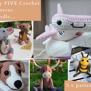Crochet Pattern Bundle - Any 5 Patterns - Amigurumi Pattern Bundle - PDF