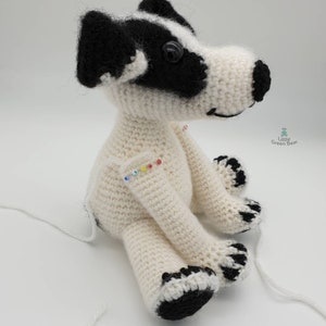 Rough Haired Jack Russell Crochet Pattern Reggie the Rough Haired Jack Russell Pattern PDF in US and UK Terms Dog Toy Crochet Pattern image 8