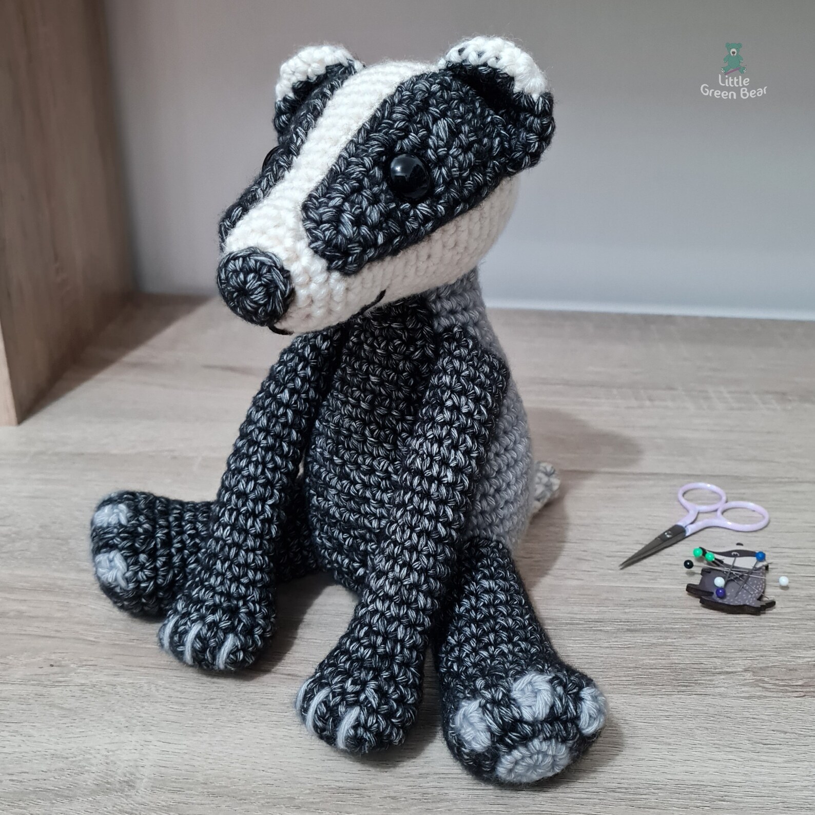 PDF Badger Crochet Pattern Barrold the Badger Crochet Etsy