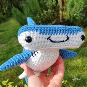 Hammerhead Shark Crochet Pattern - Hank the Hammerhead Shark Pattern - PDF in US and UK Terms - Sea Creatures Toy Crochet Pattern