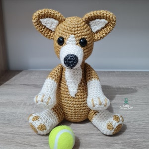 Corgi Crochet Pattern - Cerys the Corgi Pattern - PDF in US and UK Terms - Dog Toy Crochet Pattern