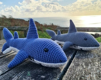Shark Crochet Pattern - Shane the Shark Pattern - PDF in US and UK Terms - Shark Toy Crochet Pattern