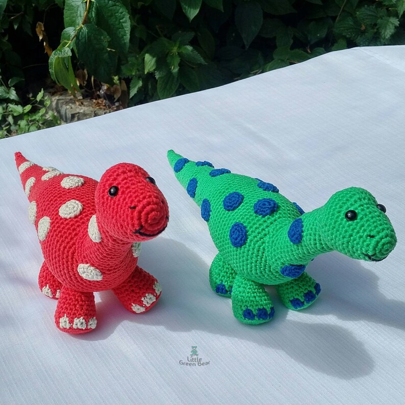 Diplodocus Crochet Pattern Don the Diplodocus Pattern PDF in US and UK Terms Dinosaur Toy Crochet Pattern image 3