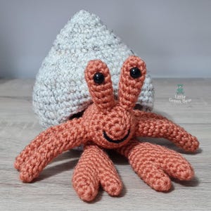 Hermit Crab Crochet Pattern - Horace the Hermit Crab Pattern - PDF in US and UK Terms - Crab Toy Crochet Pattern