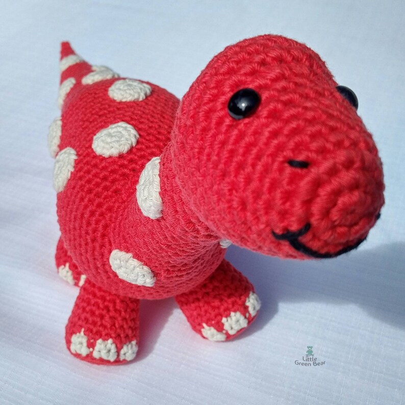 Diplodocus Crochet Pattern Don the Diplodocus Pattern PDF in US and UK Terms Dinosaur Toy Crochet Pattern image 2